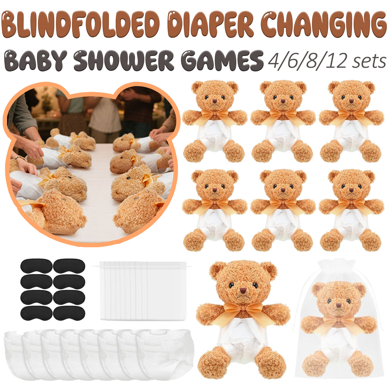 4/6/8/12 juegos de Baby Shower - Party Games Baby Shower reseña y precio