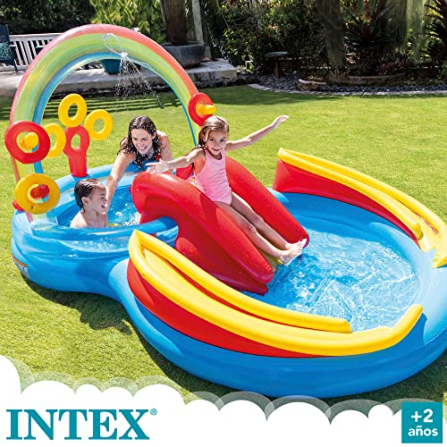 Piscina inflable con tobogán a - Ring Toss Outdoor reseña y precio