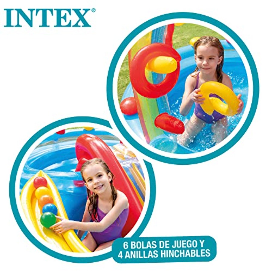 Piscina inflable con tobogán a - Ring Toss Outdoor reseña y precio