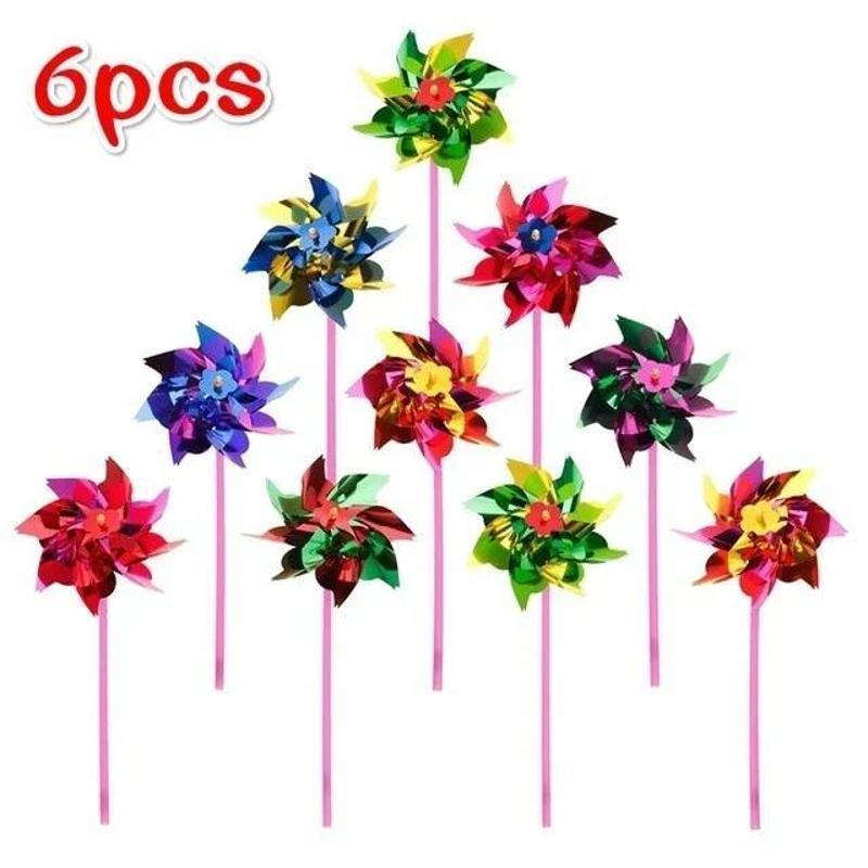 6 uds molino de viento de plás - Games Garden Party reseña y precio