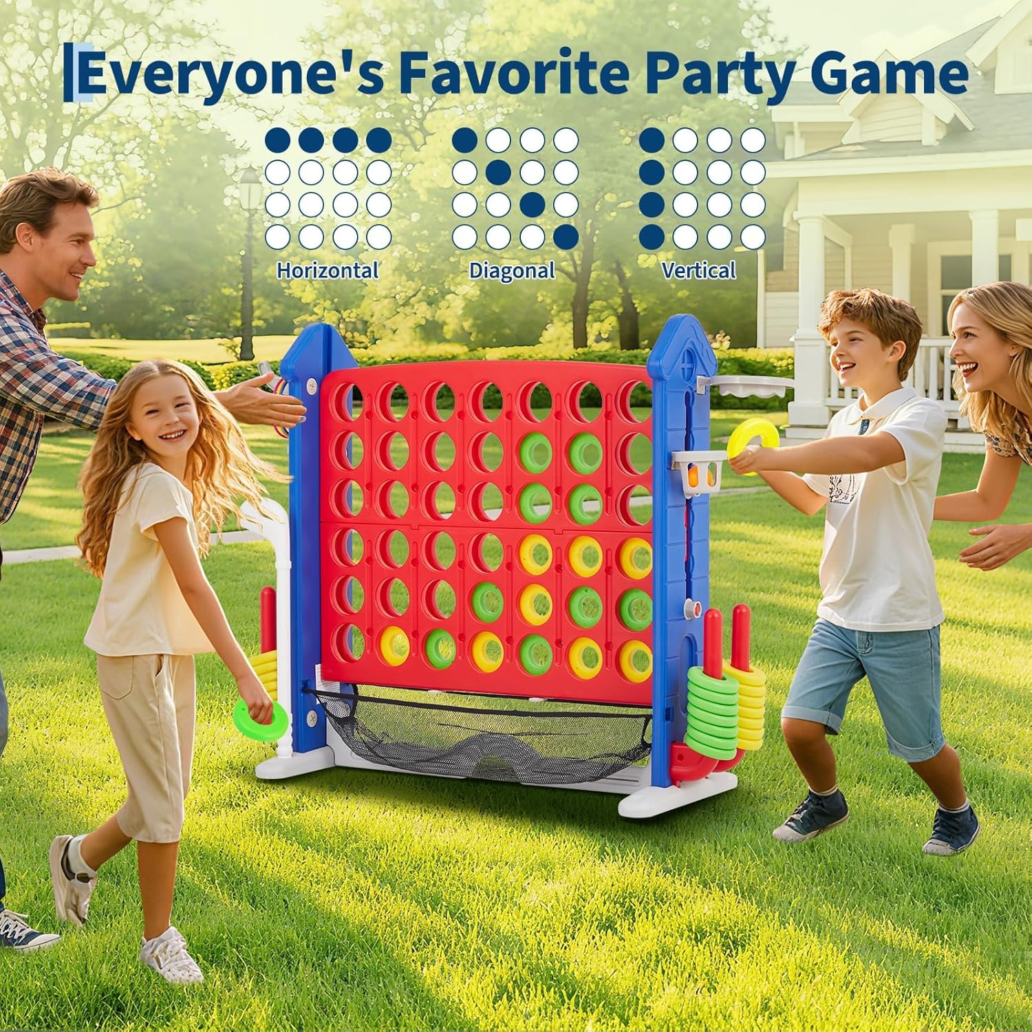 Giant 4 en Línea – Juego de Ja - Ring Toss Outdoor reseña y precio